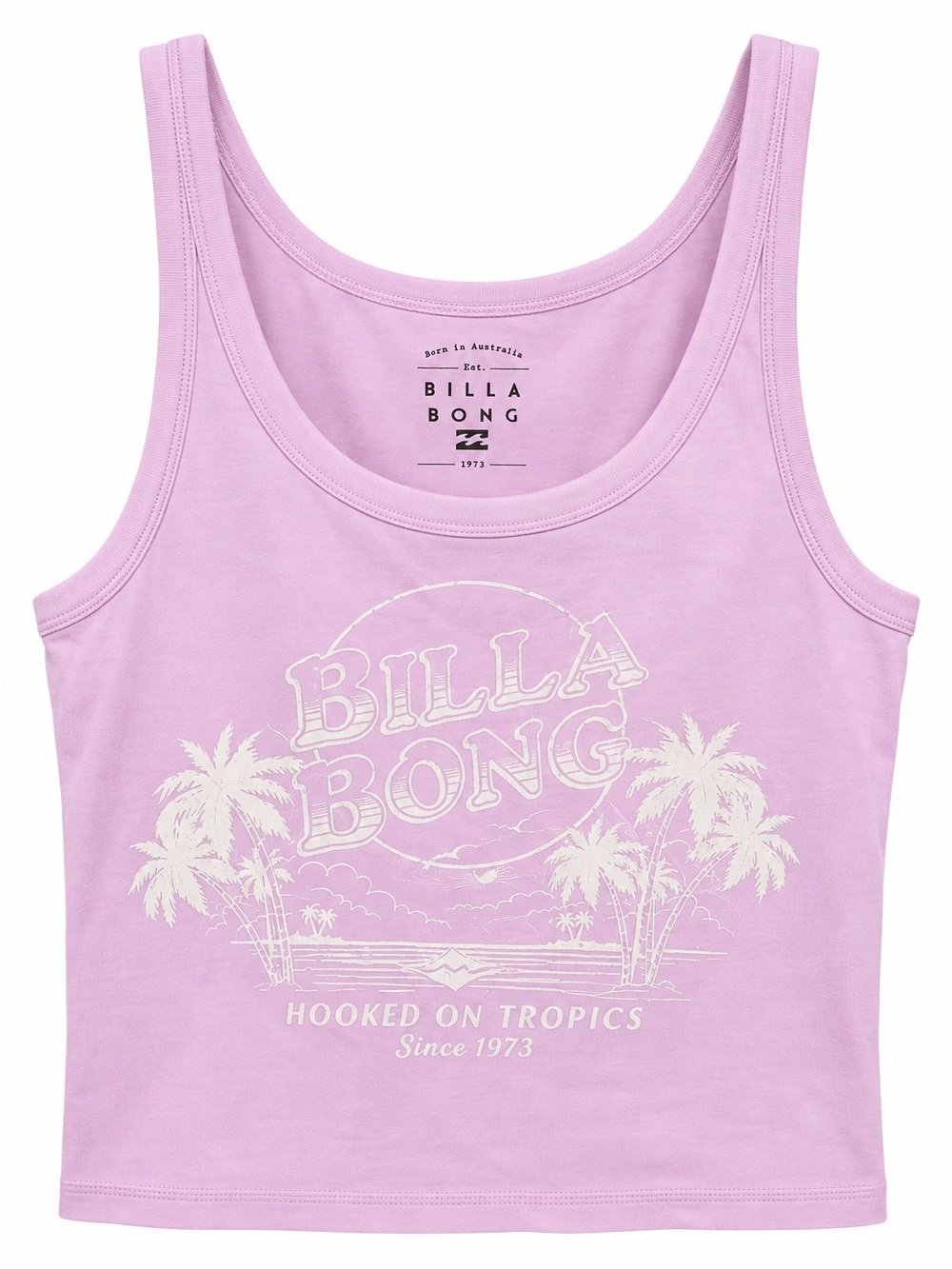 NWT Billabong Take It Easy Women’s Graphic Crop Tank Pink Size M